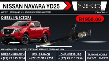 Nissan Navara yd25 Diesel Injectors 