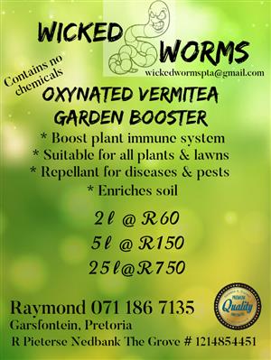 Oxynated VermiTea - Natural garden booster for sale