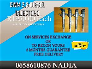 GWM 2.8 DIESEL INJECTORS RECONDITION OR BAY NEW
