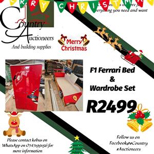 F1 Ferrari Bed and wardrobe set