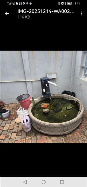 Oval crafted concrete Sicilia water feature pond