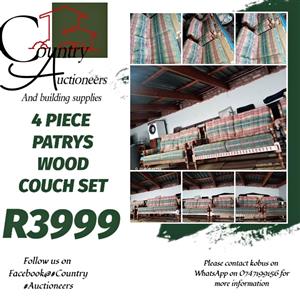4PIECE PATRYS WOOD COUCH SET