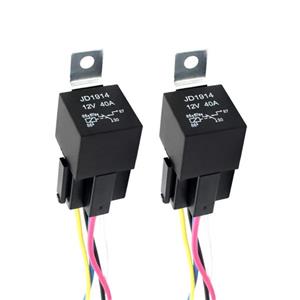 2-Pack Waterproof Automotive Relay and 5-Pin Wiring Harness
