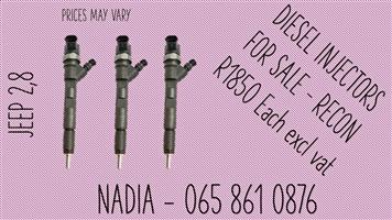 JEEP 2,8 DIESEL INJECTORS FOR SALE WE SELL ON EXCHANGE OR RECON