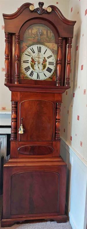A Rare Victorian 8 Day Longcase Clock with Automaton By William Edwards of Carna