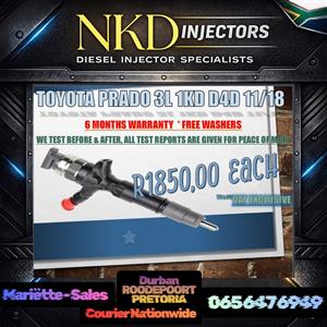 Prado 3l 1KD 11/18 D4D Diesel Injectors