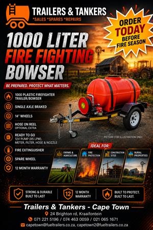 C1000ff- 1000liter Firefighter Bowser/ Firefighter Trailer