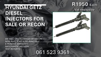 HYUNDAI GETZ DIESEL INJECTORS FOR SALE WITH TEST REPORTS 