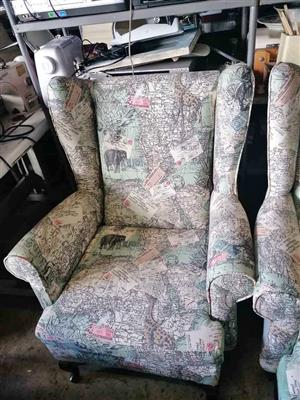 2 X wing back chairs in excellent condition.