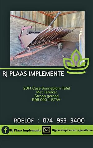 Case 20ft sonneblom tafel met tafelkar