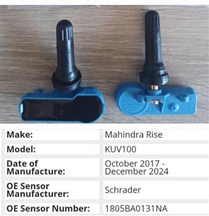 Mahindra KUV100 TPMS tyre pressure monitor sensors and valve stems 