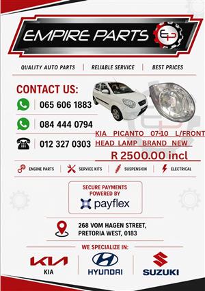 KIA PICANTO 2007-2010 LEFT HAND HEAD LAMP NEW FOR SALE