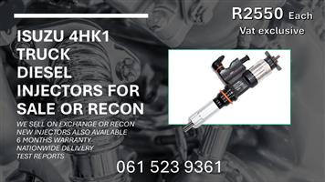 ISUZU 4HK1 DIESEL INJECTORS FOR SALE WITH TEST REPORTS 