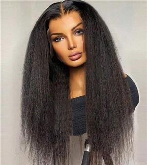 20 INCH PERUVIAN KINKY STRAIGHT FULL FRONTAL LACE WIG