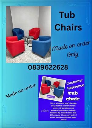 Tub chairs made on order only contact for price