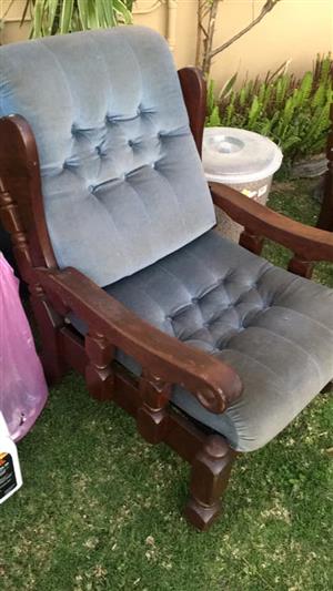 Antique wooden arm chairs for sale.