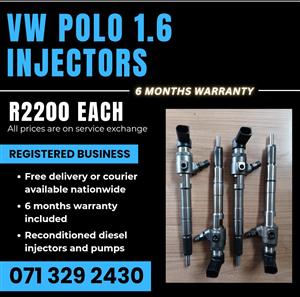 VW POLO 1.6 INJECTORS FOR SALE WITH WARRANTY 