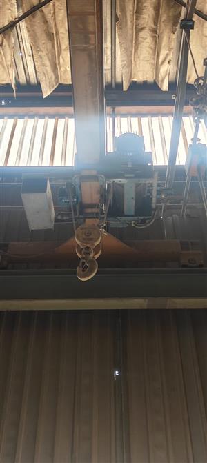 5 ton and 2 ton Demag cranes with 130m gantey