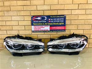 BMW F15 X5 left and right side adaptive LED xenon headlights 