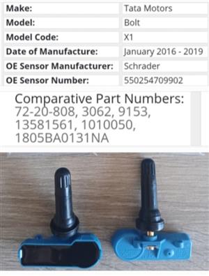Tata Bolt TPMS tyre pressure monitor sensors and valves 
