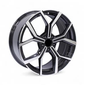 19″ QS 5563 5/112 Black Machine Face Alloy Wheels