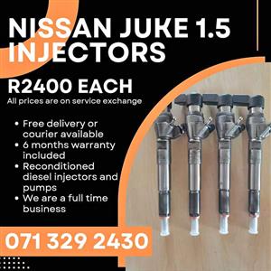 NISSAN JUKE 1.5 INJECTORS FOR SALE WITH WARRANTY