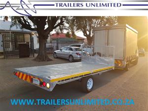 TRAILERS UNLIMITED 4000 X 2000mm FLATBED TRAILER. HOT DIPPED GALVANIZED.