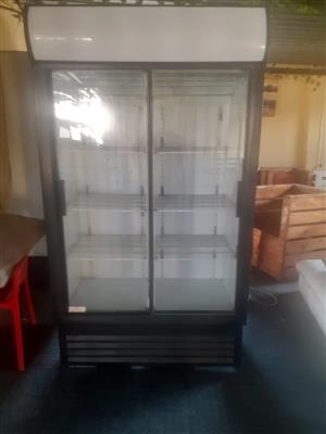 Double door display fridge