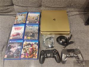 Sony PS4 slim limited edition gold  complete console 1 controler R5750