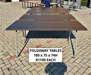 GOOD QUALITY OFFICE TABLES /DESKS WITH FOLDAWAY LEGS R1190 EACH