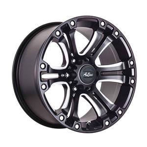 17″ A-Line Granite 6/139 Satin Black Milled Alloy Wheels
