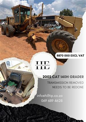 2002 Cat 140H Grader Transmission removed and needs to be redone