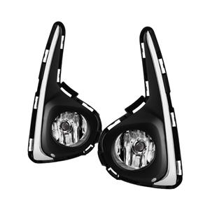 Toyota Yaris 2017+ Chrome Trim Bumper Folight Kit (includes harness)