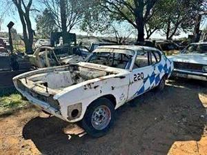 Ford Capri - White with Racing Flags  No Engine No Gearbox  No Registration document  