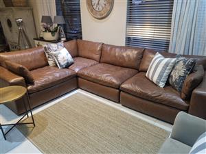Genuine Leather LShape Sofa for sale