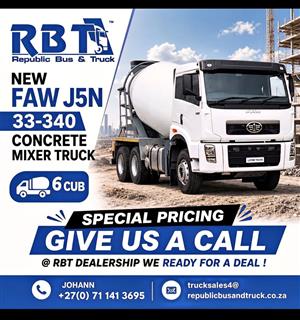 New FAW J5N 33. 3340 MIXER TRUCK