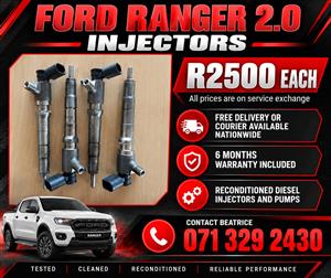 FORD RANGER 2.0 INJECTORS FOR SALE WITH WARRANTY INCLUDED 