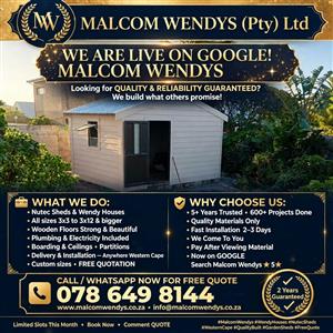 Wendy house and Nutect house for sale 