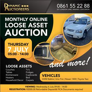  MONTHLY ONLINE LOOSE ASSET AUCTION
