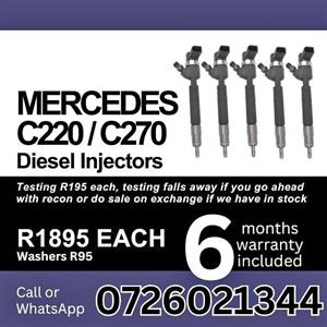 Mercedes C220 / C270 diesel injectors for sale