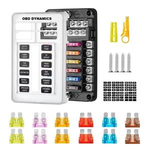 12-Way Waterproof Fuse Block with LED Indicator