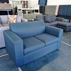 Two seater couch navy blue.