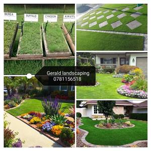 Instant roll on lawn, artificial Turf grass, stones, slubs, paving, landscaping 