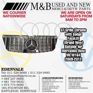 GT Grille Chrome with badge FaceLift (Brand New) Suitable for Mercedes-Benz ML W164  2009-2012