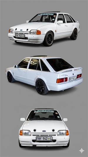 Rear and classic Ford escort xr3 mk4 1986 500hp 1600t monster 