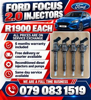 FORD FOCUS 2.0 INJECTORS FOR SALE WITH WARRANTY 