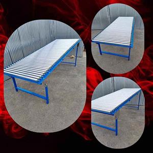 Gravity roller conveyors