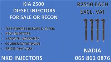 DIESEL INJECTORS FOR KIA 2500. RECONDITIONED AND BRAND NEW