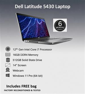 DELL 5430 Laptop |  I7-12TH |  16GB RAM | 512SSD | 14" Screen