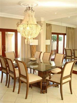 8 seater dining table & chairs